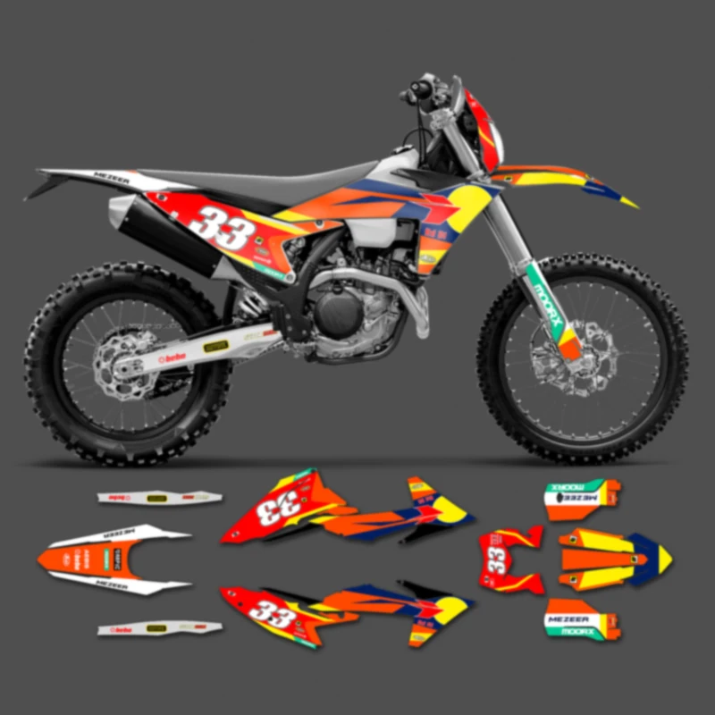 

PowerZone пользовательские графические наклейки для комплекта наклеек 3M для KTM 23-25SXF 24-26 EXC мотоциклетные наклейки 027