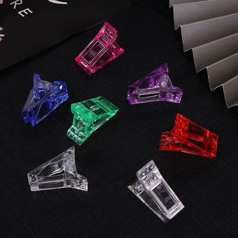 

10PCS/Set Nail Tips Clip Quick Building Plastic Extension Clamp Assistant Tool DIY Plastic Extension Clamp