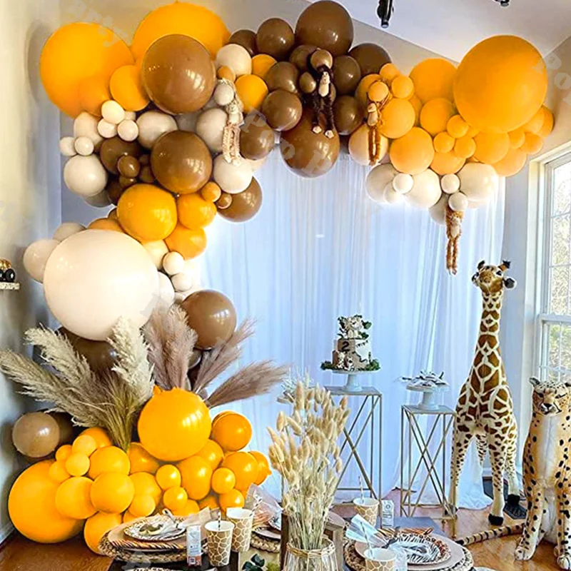 

124 Bee Balloon Arch Matte Lemon Caramel Party Balloons Gender Reveal 1st Birthday Backdrop Wedding Anniversary Bee Baby Shower