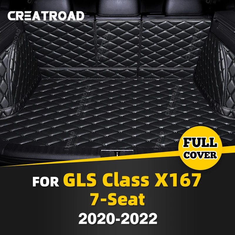 

Коврик для багажника с полным покрытием для Mercedes Benz GLS Class X167 7-Seat 2020-2022 21, Чехол для автомобильного багажника, протектор интерьера, аксессуары