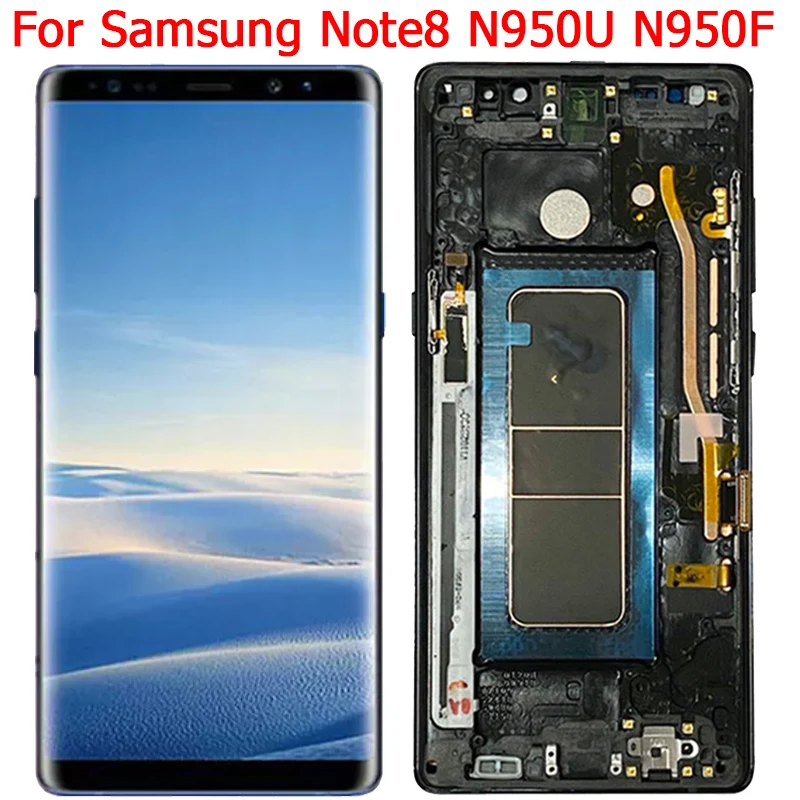 6 3 &quotоригинальный Note 8 N950F/DS дисплей для Samsung Galaxy Note8 ЖК-экран с рамкой SM-N950F N950A N950U |