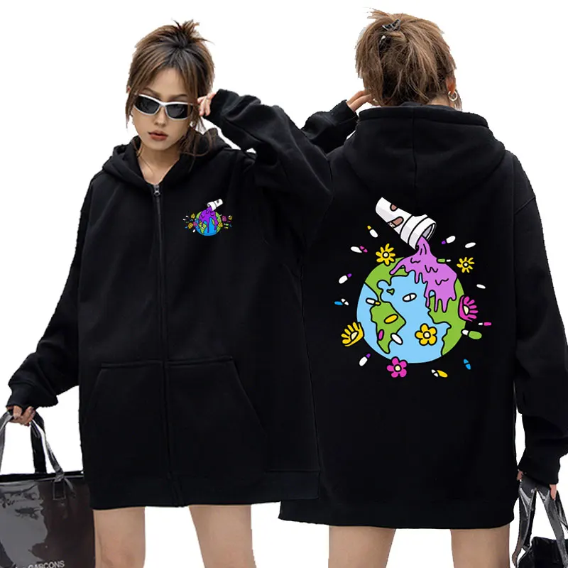 

Hot Hip Hop Rapper Juice Wrld 999 Art Aesthetic Graphic Zipper Hoodie Men Women Fashion Oversized Zip Up Jacket Anime Streetwear