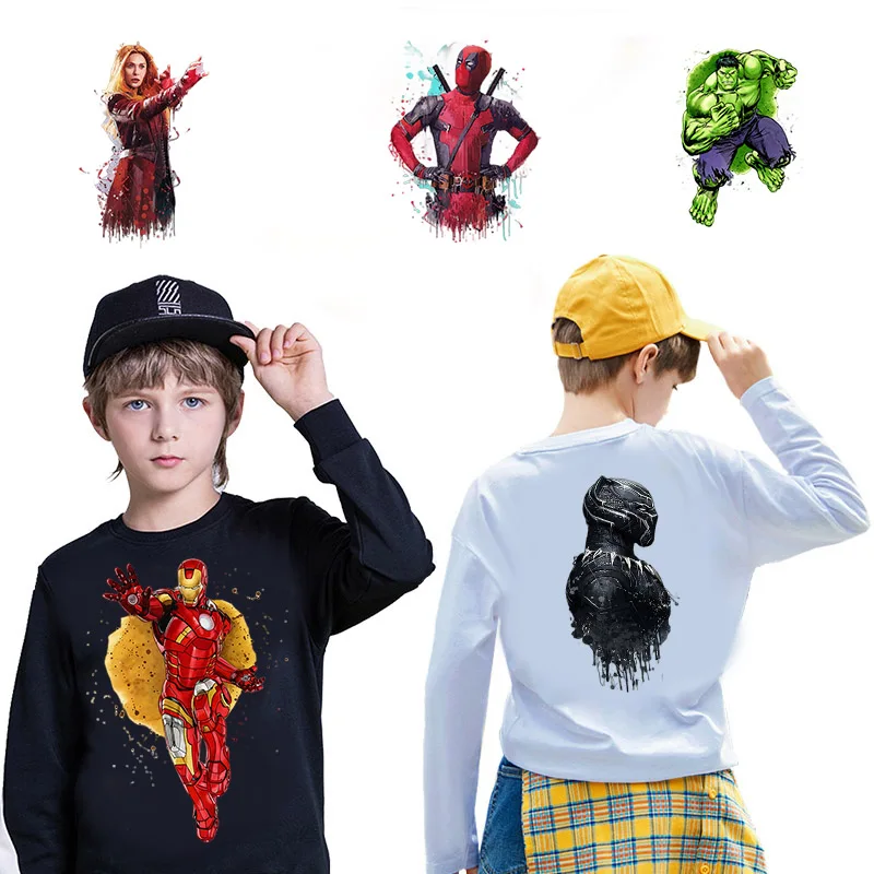 

disney Marvel Cloth Patch Cartoon Thermal Stickers Cloth Decoration Spiderman Embroidered Clothing Patches Diy Shirt Pants Jean