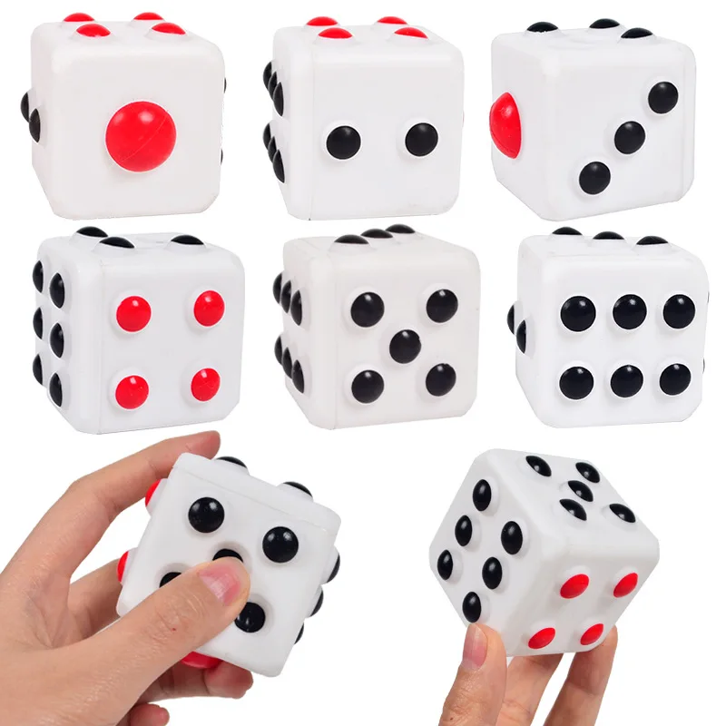 

Hot pop dice bubble dices fidget toys kids sensory pops ball toys for blind kids touching number learning dropship 2022