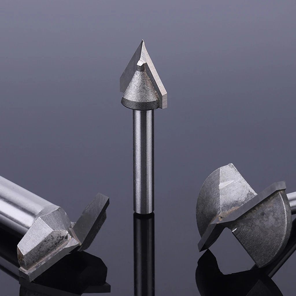 8/12 мм фреза с V-образным пазом и фаской коническая 3D карбидная