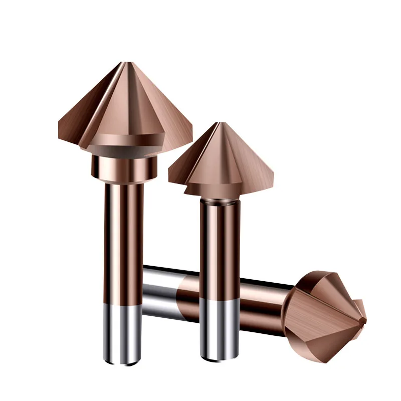 90 Degree M35 Cobalt Chamfer Countersink Drill Bit 3 Flutes Deburring Stainless Steel Reaming Chamfering Cutter 6.3-40mm