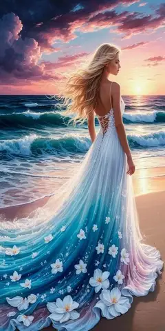 Алмазная живопись Fullcang Красивая женщина