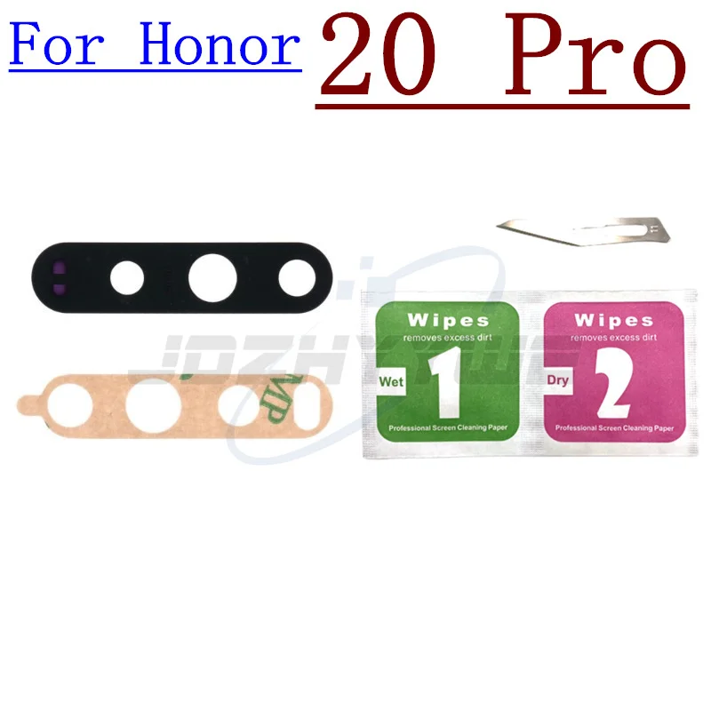 Стеклянный объектив задней камеры 2 шт. с наклейкой для Huawei Honor 7c 8s 9 Lite 9i 9a 9x10 20i 20 30