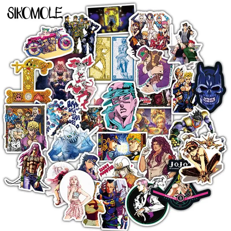 10/30/50PCS Cartoon JoJos Bizzare Adventure Anime Sticker Luggage Wall Car Laptop Bicycle Motorcycle Notebook Toys Stickers F5