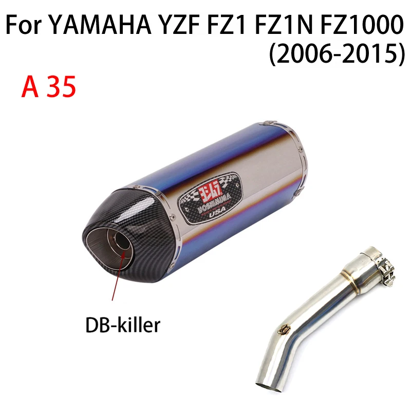 Модифицированный глушитель выхлопной трубы для мотоцикла Yamaha FZ1 FZ1N FZ1000 2006-2015