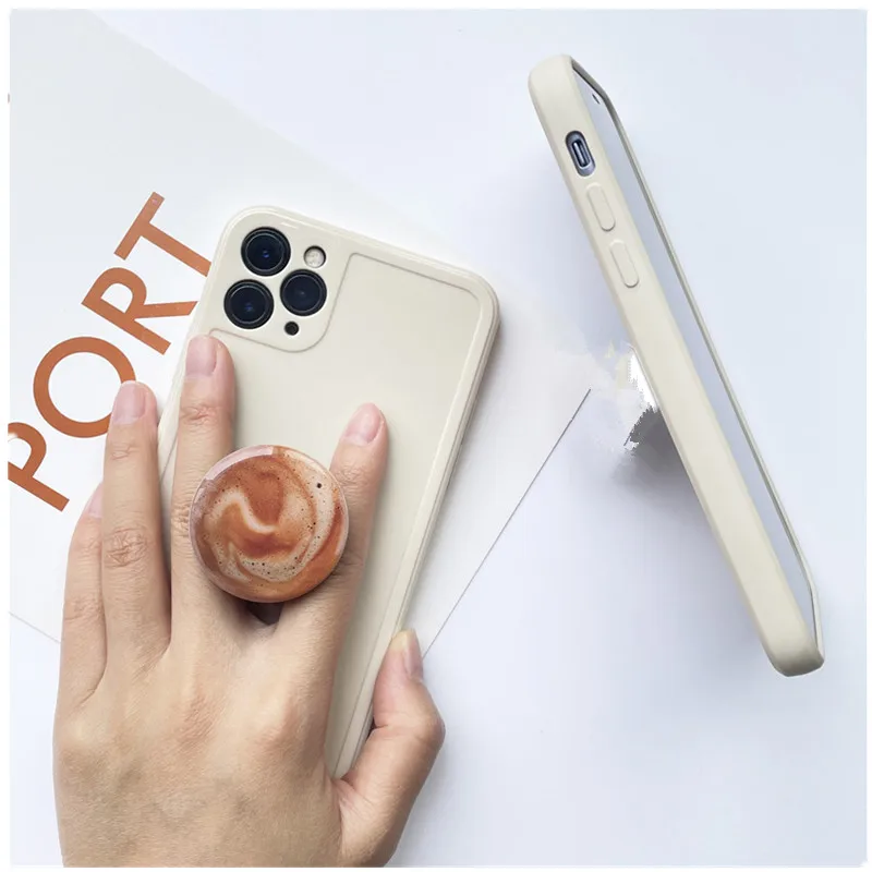 creative coffee holder for phone universal mobile stand for iphone 12 pro collapsible telephone car bracket accessories free global shipping