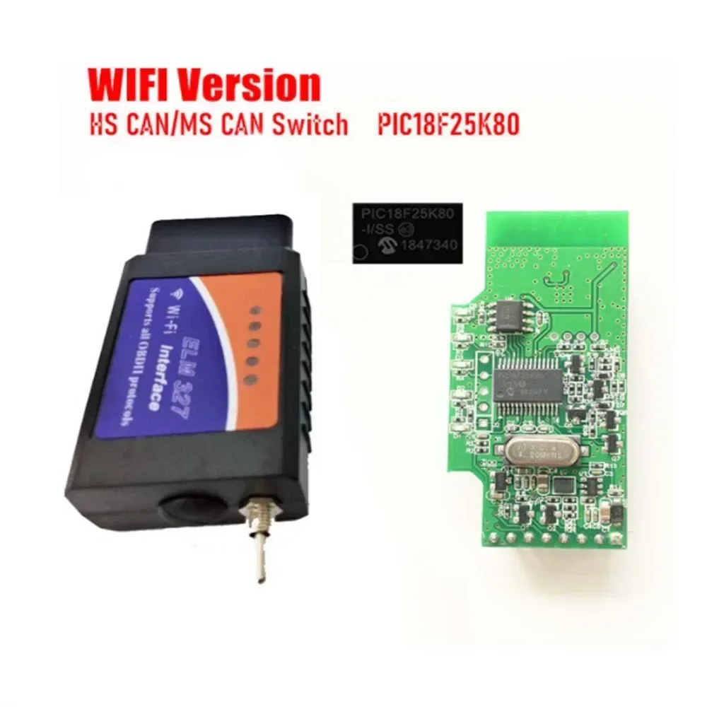 8-тип HS-CAN/MS-CAN ELM327 V1.5 переключатель PIC18F25K80 чип поддерживает BT/WIFI ELM 327 для автомобильного диагностического сканера Ford FORScan OBD2