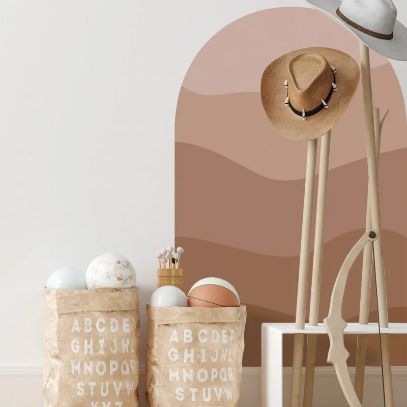 

[Wall Stickers] Tm032 Cross-Border Boho Bohemian Style Semicircle Self Adhesive Tape Adhesive Solid Color Rainbow Removable Wall