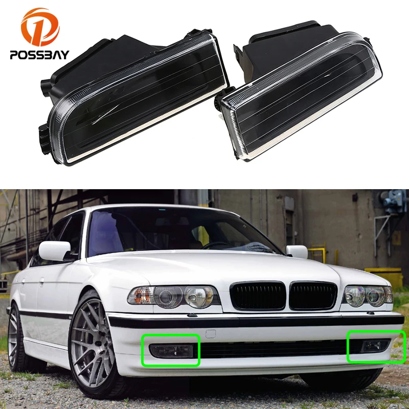 

Car Left Right Fog Lights Bumper Lamps Clear Lens Housing for BMW E38 7 Series 1995-2001 Auto Replacement Shell Exterior Parts