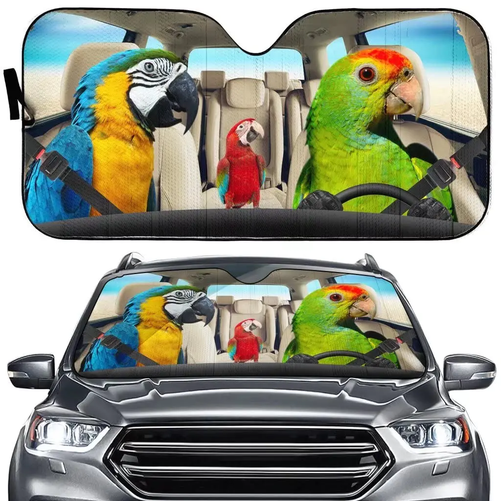 

Car Windshield Sun Shade, Cute Parrot Family Windshield Sun Shade for Car Truck SUV Sun Shade