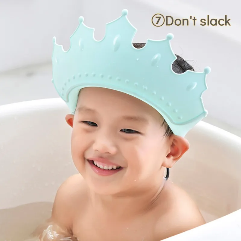 

Shampoo Cap Durable Baby Bath Visor Hat Adjustable Baby Shower Protect Eye Water-proof Splashguard Hair Wash Shield For Infant