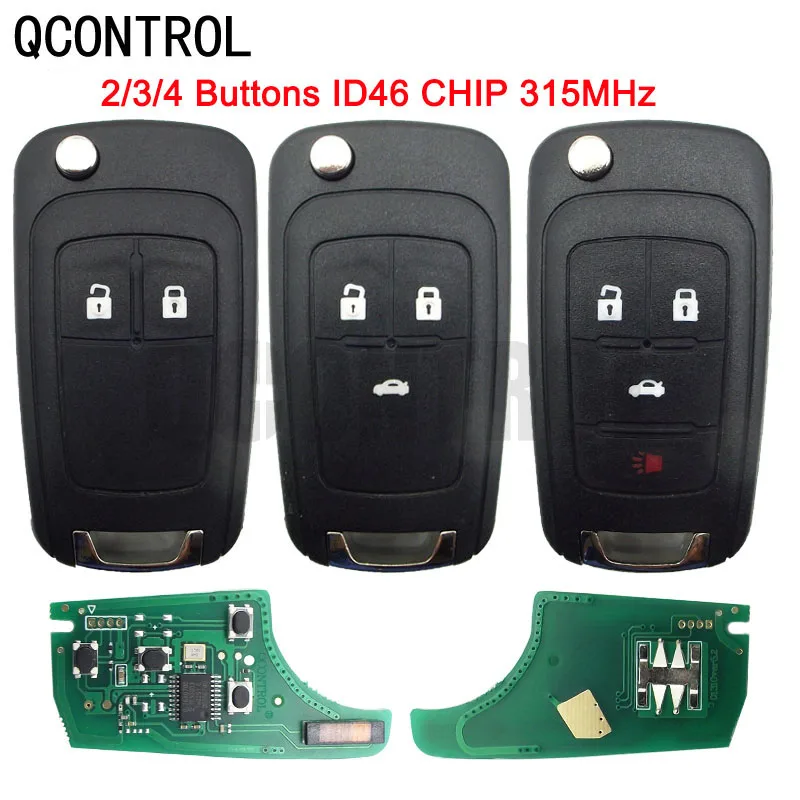 QCONTROL 2/3/4 кнопки 315 МГц автомобильный дистанционный ключ подходит для Buick Lacrosse Encore