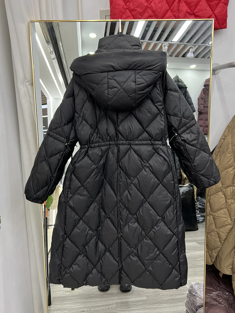 Women Long Down Jacket New Casual Style White Duck Down Jackets Autumn Winter Coats And Parkas Female Outwear