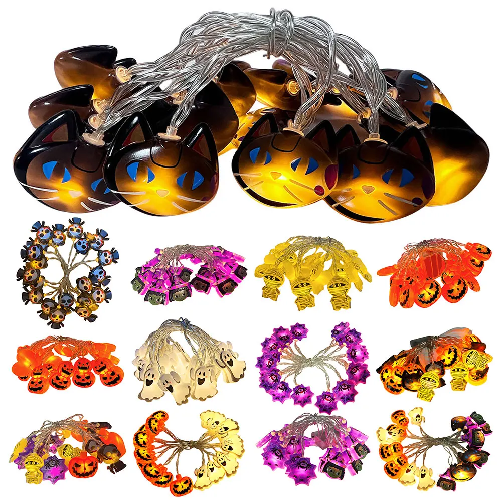 Украшение на Хэллоуин искусственная яркая гирлянда работающая от батареек