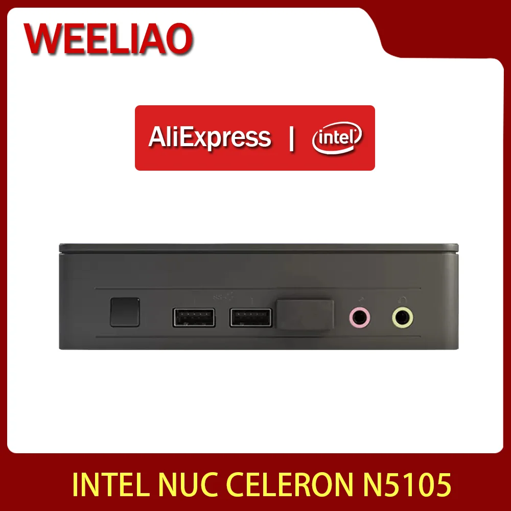 Intel NUC11ATKC4 mini desktop PC Mini Computer Celeron N5105 2.0 GHz -2.9 GHz burst, 4 core, 4 thread, 15W Intel® UHD Graphics