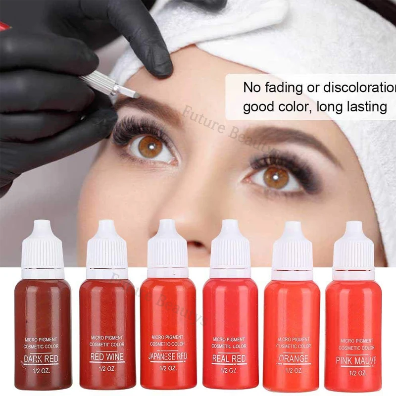 

2PCS Tattoo Ink Permanent Makeup Eyebrow Lips Eye Line Tattoo For Body Beauty Tattoo Art Supplies Color Microblading Pigment