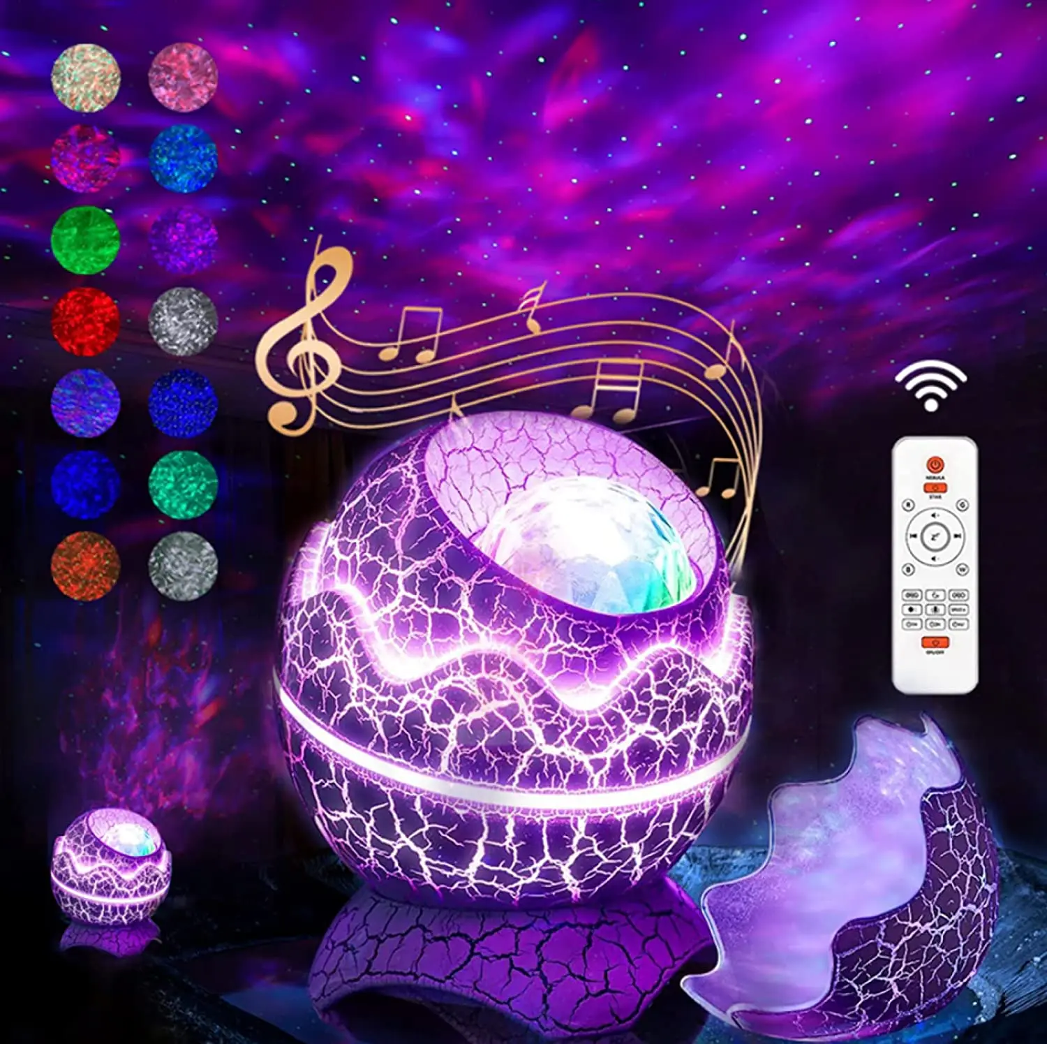 

Led Aurora Borealis Galaxy Projector Starry Music Speaker Nebula Projector Lamp for Bedroom Decoration Atmosphere Night Light