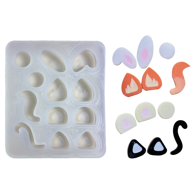 

Diy Epoxy Quicksand Filler Small Tail Mold Drop Glue Silicone Keychain Mold