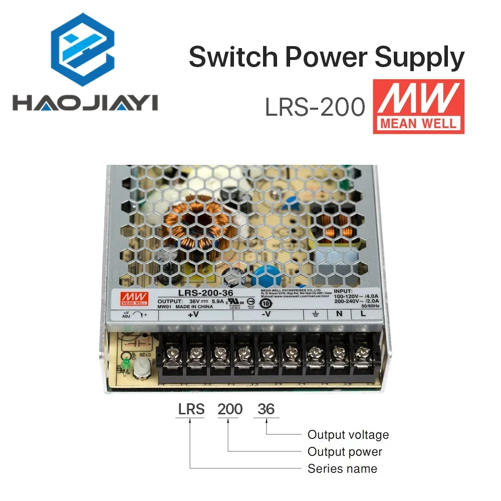 Импульсный источник питания Meanwell 12 В 24 36 48 200 Вт оригинальный МВт тайваньский