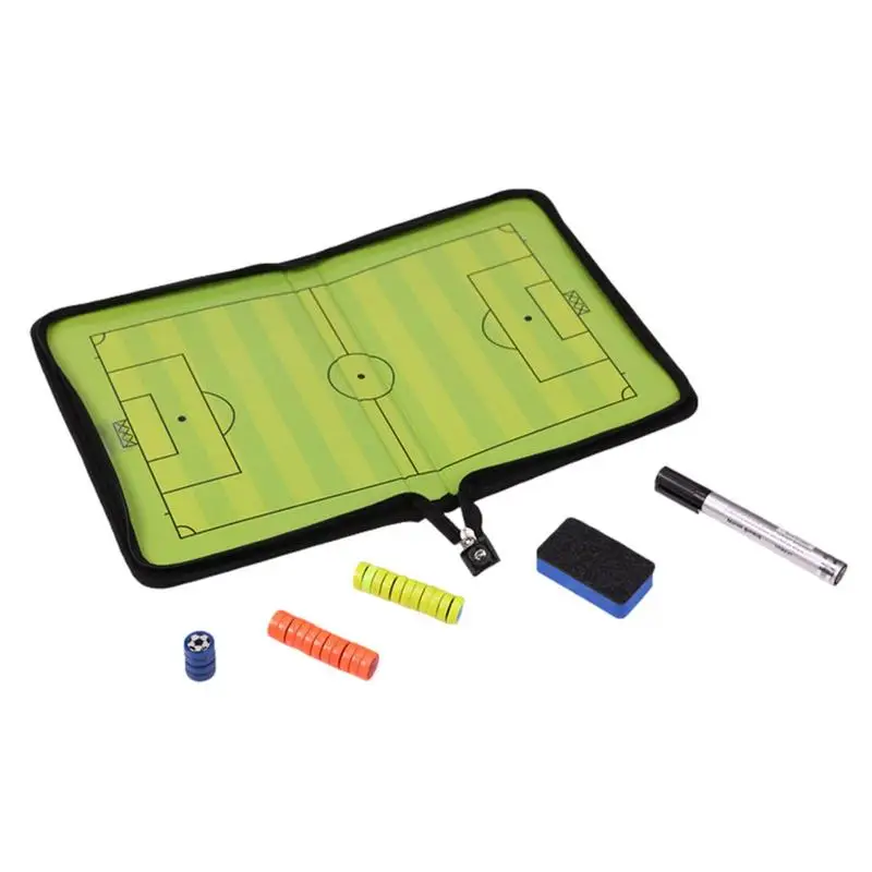 

Soccer Magnetic Coaching Board Coaches Strategy Clipboard Magnetic Football Coaching Board Erasable Waterproof Foldable Magnetic