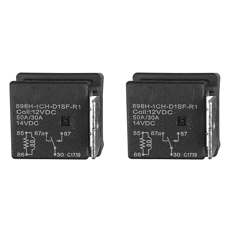 

Реле непогоды 896H-1CH-D1SF-R1-T-12VDC 896H-1CH-D1SF-R1, 2 шт., 12 В, 50 А