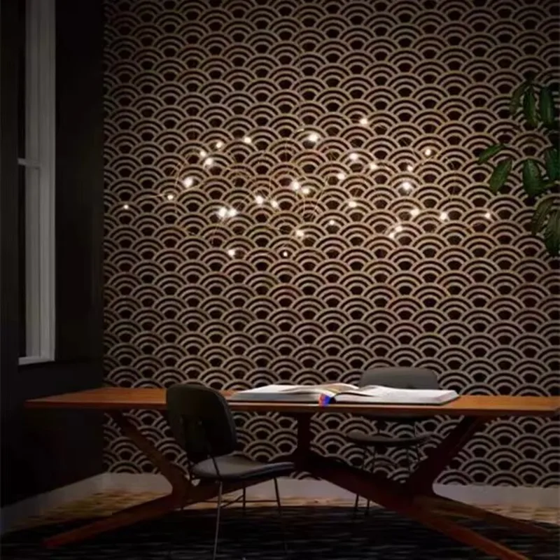 Фото Moooi Flock Люстра Диск Quasar Люстра Led Светлячок Подвесной Светильник Для Отелей Виллы Рестораны Гостиная Дизайнерская Лампа №4