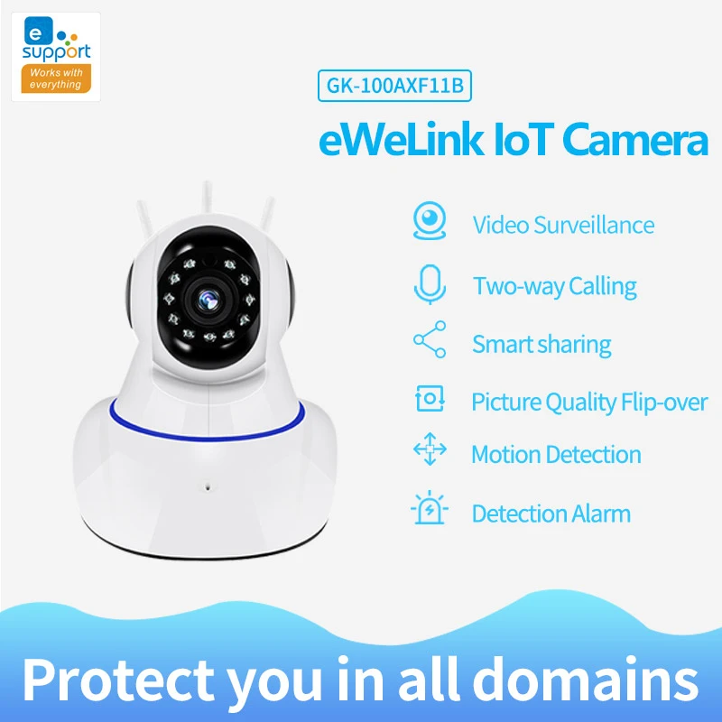 

EWeLink умная Беспроводная IP-камера с высоким ночным видением и дистанционным управлением через приложение
