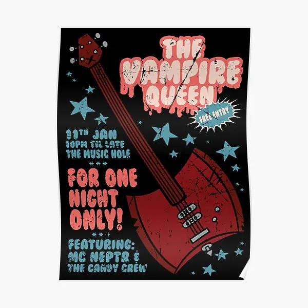 

Музыкальный постер королевы вампира, забавное украшение, картина для комнаты, домашняя роспись, Современная Настенная роспись, винтажный д...