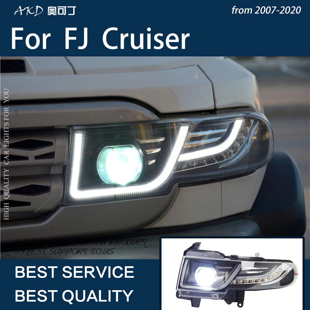 

Car Lights For FJ Cruiser 2007-2020 LED Auto Headlight Assembly Upgrade DRL Dynamic Signal Lamp Bicofal Lens Xenon Accessories