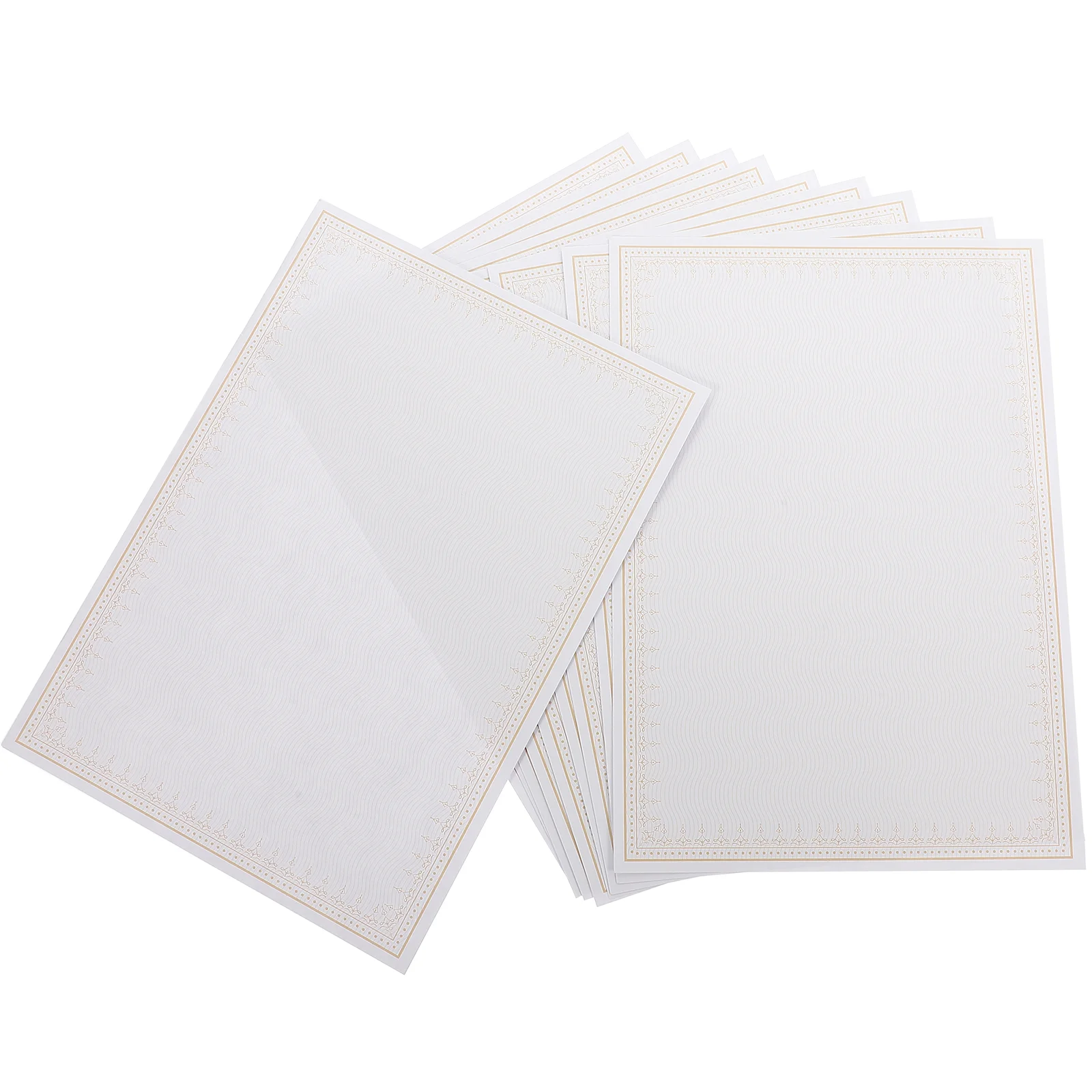 

10 Sheets Blank Certificates Students Gift Paper Business School Award Supplies High Diploma