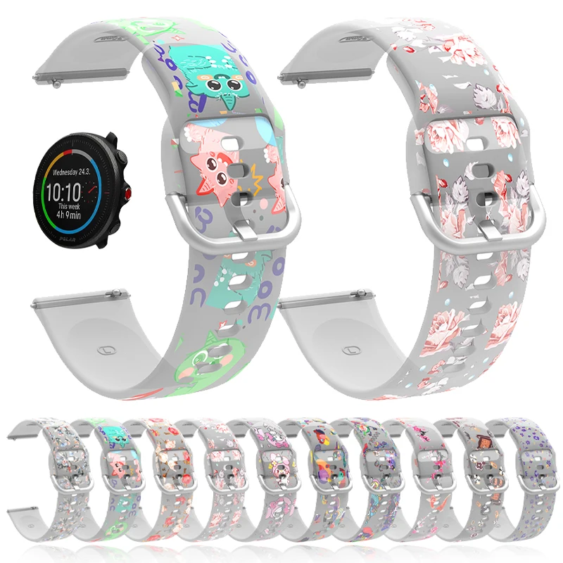 20mm 22mm Silicone Band for Polar Vantage M2 M/IGNITE 2 Wrist Strap Grit X/Unite Transparent Watchband Bracelet Correa