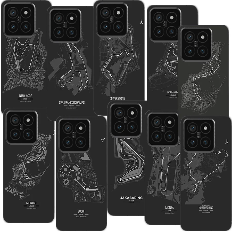 Прозрачный чехол для телефона Formula 1 F1 Racing Circuit Xiaomi Poco F6 F5 Pro F3 X5 X4 NFC F4 X3 GT M5 M5S M4 M3 F2 Cover
