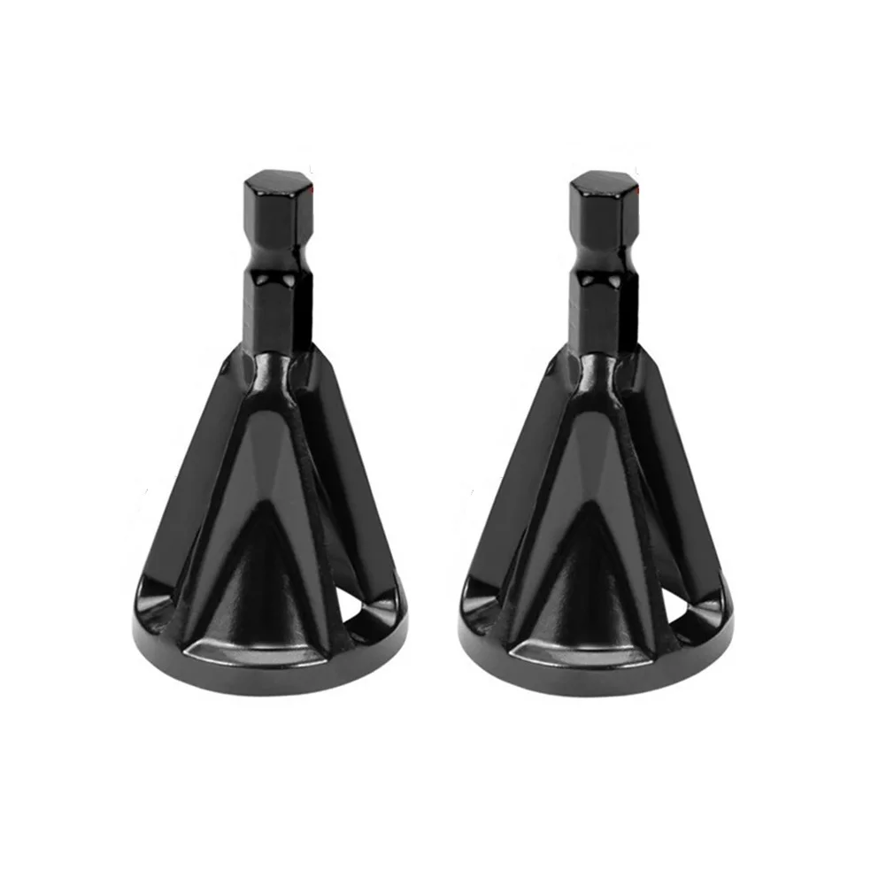 

2pcs Deburring External Chamfer Tool Triangular Hexagonal Handle Deburr Drills Bits For Copper Screw Fast Remove Burr Tools