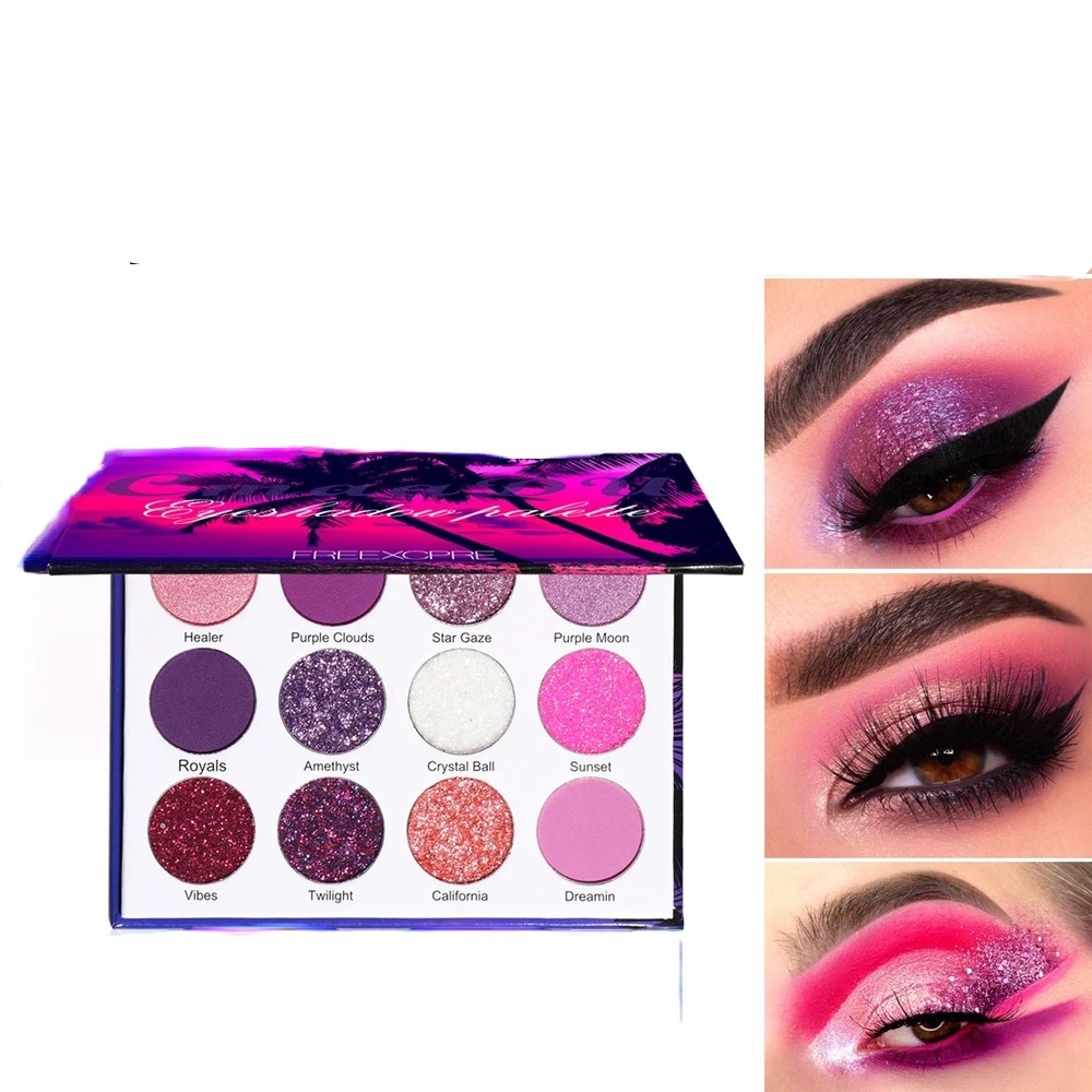 

Палетка водостойких теней для век, 12 цветов