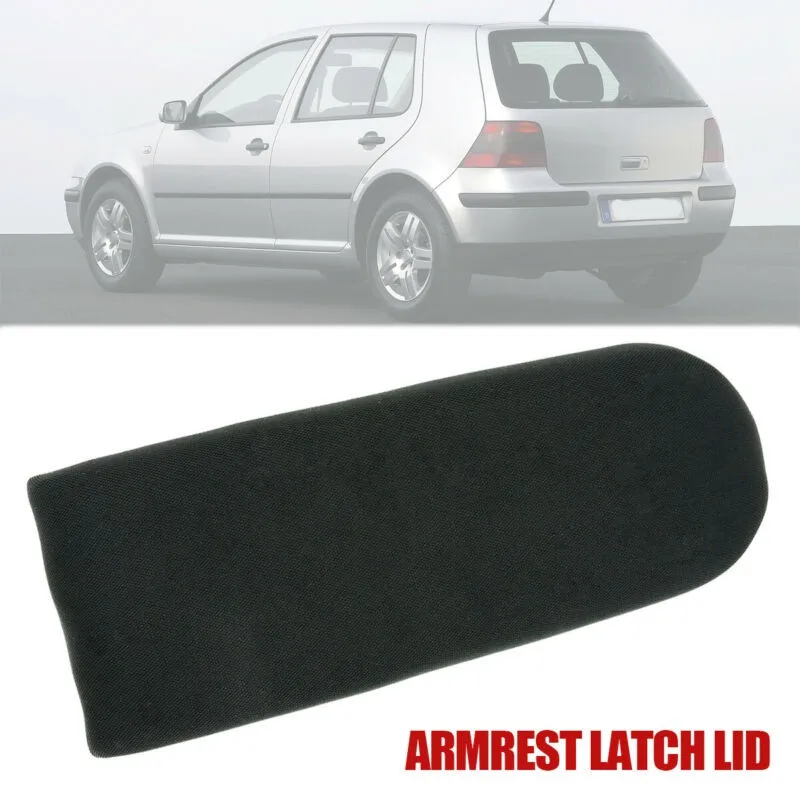 

Black Soft Cloth Fabric Armrest Latch Cover For Seat 6J Center Console Arm Rest Storage Box Lid Cover Car Pad Replacement
