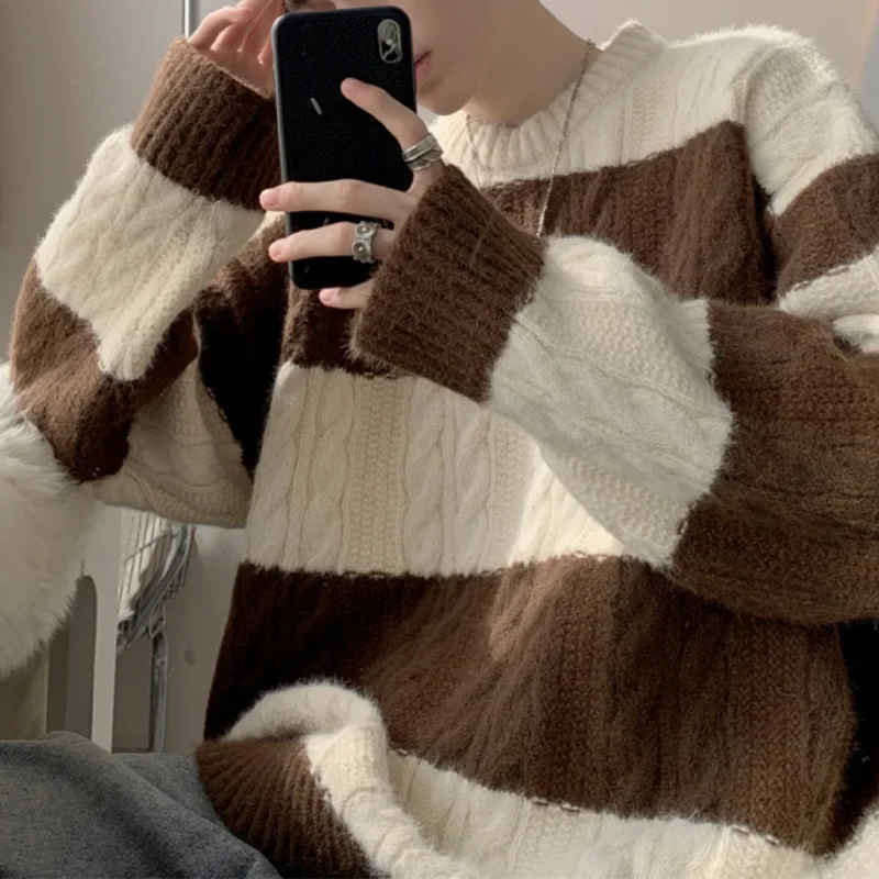 Вязаный свитер мужской осенне-зимний 2024 новая внутренняя одежда куртка