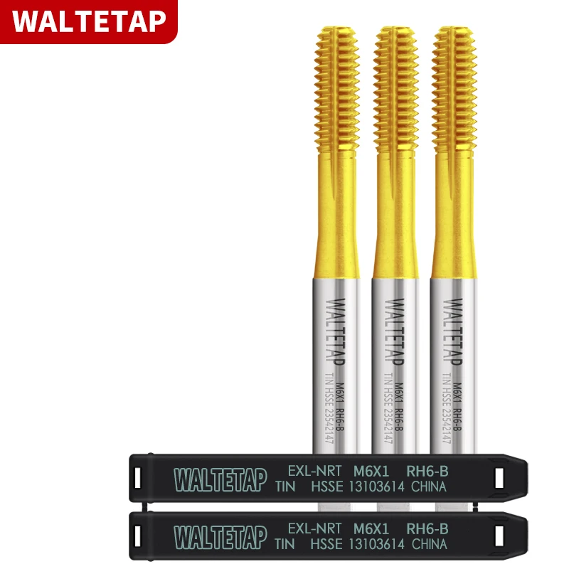 

WALTETAP HSSE-M42 Стандартный рулонный метчик JIS M3 M4 M5 M6 M7 M8 M10 M11 M12 M14 M16 Машинные метчики для резьбы по алюминию