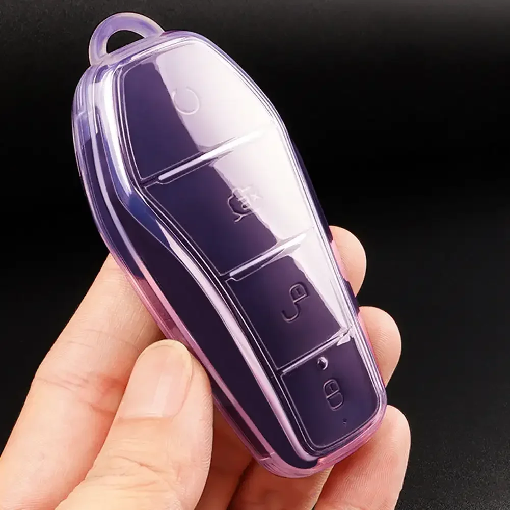 Для BYD Qin Plusdmi Atto 3 Han EV Dolphin прозрачный мягкий чехол из ТПУ для автомобильных ключей