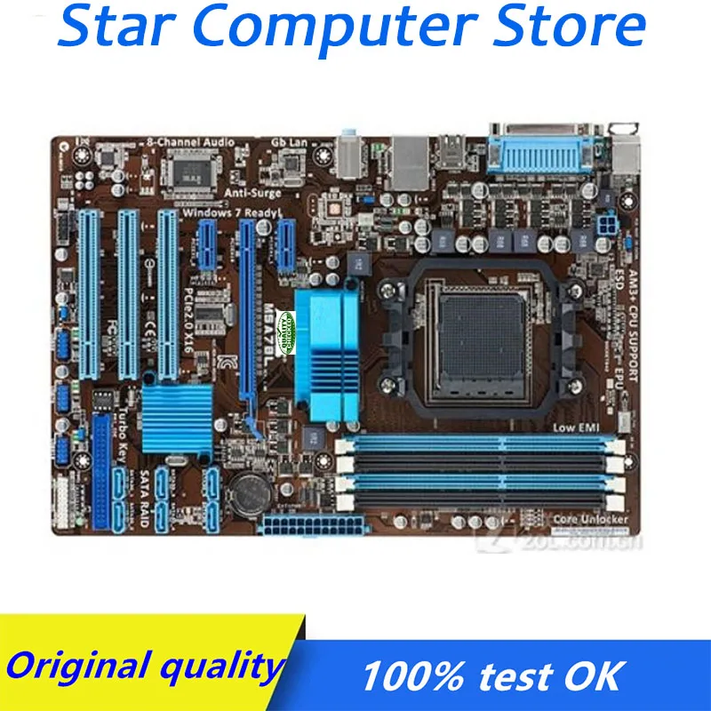 

AM3+ AM3b For ASUS M5A78L Computer USB2.0 SATAII For AMD 760G Motherboard AM3 DDR3 Desktop Mainboard Used