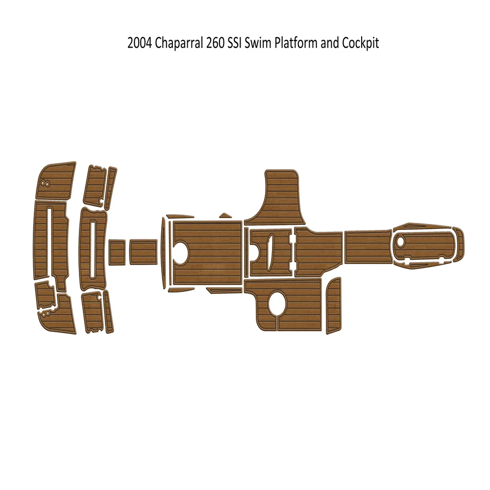 2004 Chaparral 260 SSI Платформа для плавания Кокпита Лодка из пены EVA Тиковая палуба