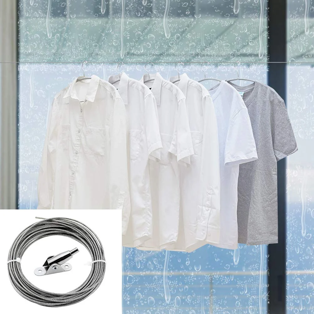 10 м Проволочный Трос из нержавеющей стали с покрытием 2 мм стальной трос