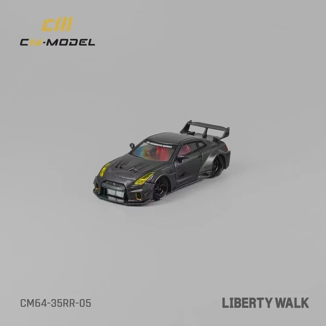 Коллекционная миниатюра 1:64 LBWK GTR R35 суперсилуэт 35GT-RR полностью углеродная черная