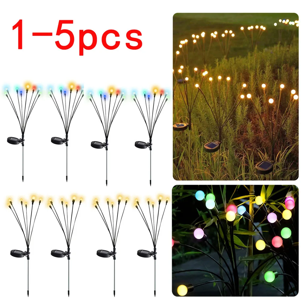 

2-6pcs Solar Garden Lights Outdoor Solar Starburst Swaying Light - Swaying When Wind Blows LED Solar Lights for Pathway Decor