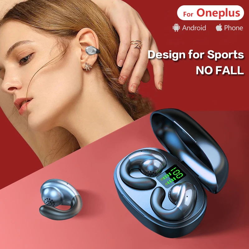 

For Oneplus Bluetooth Headset Earphone 10 Pro 9 Ace For Ambie Bone Conduction Wireless Headphones Clip on Ear Hook with Micphone