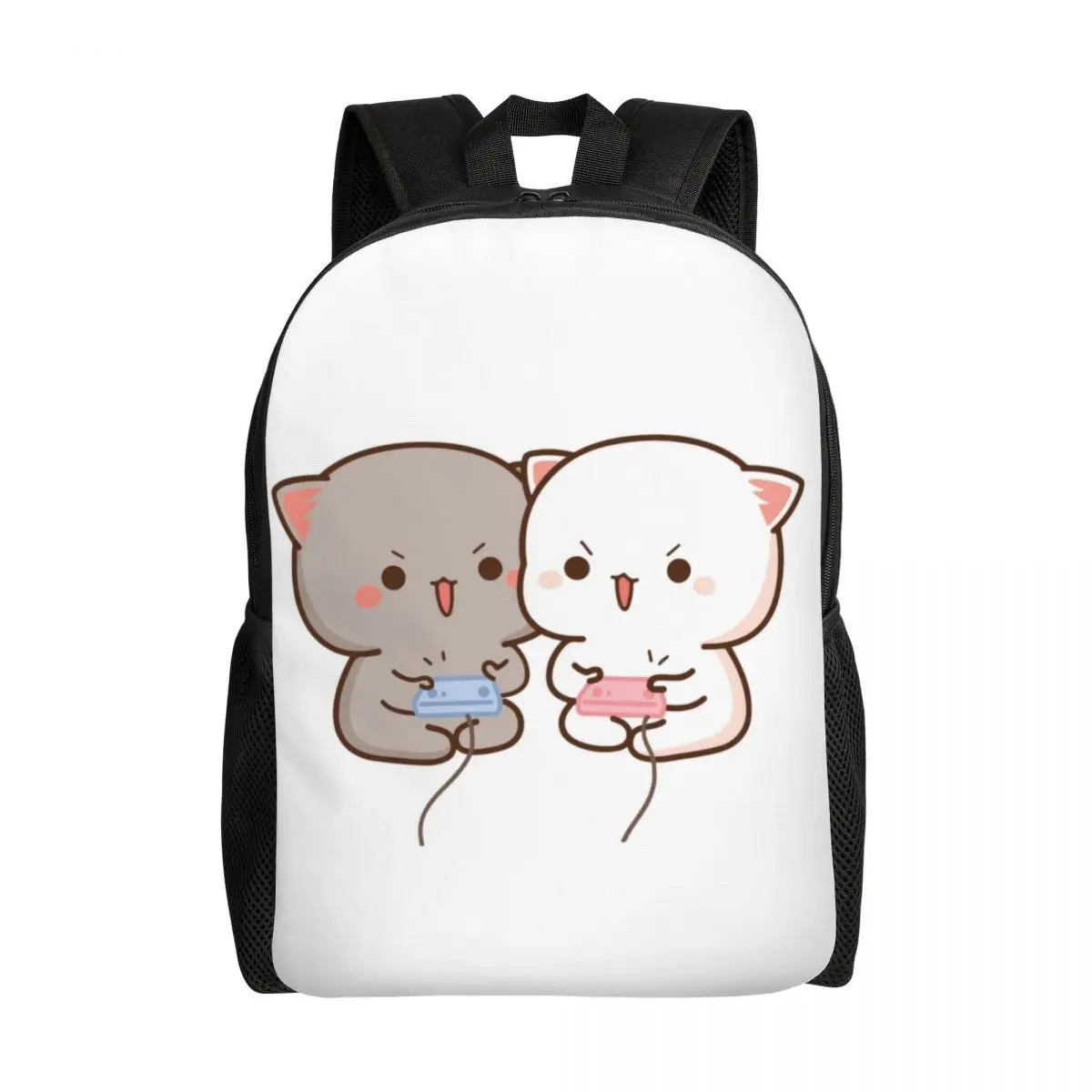 Peach And Goma Mochi Cat Gaming Backpack for Men Women Schoo